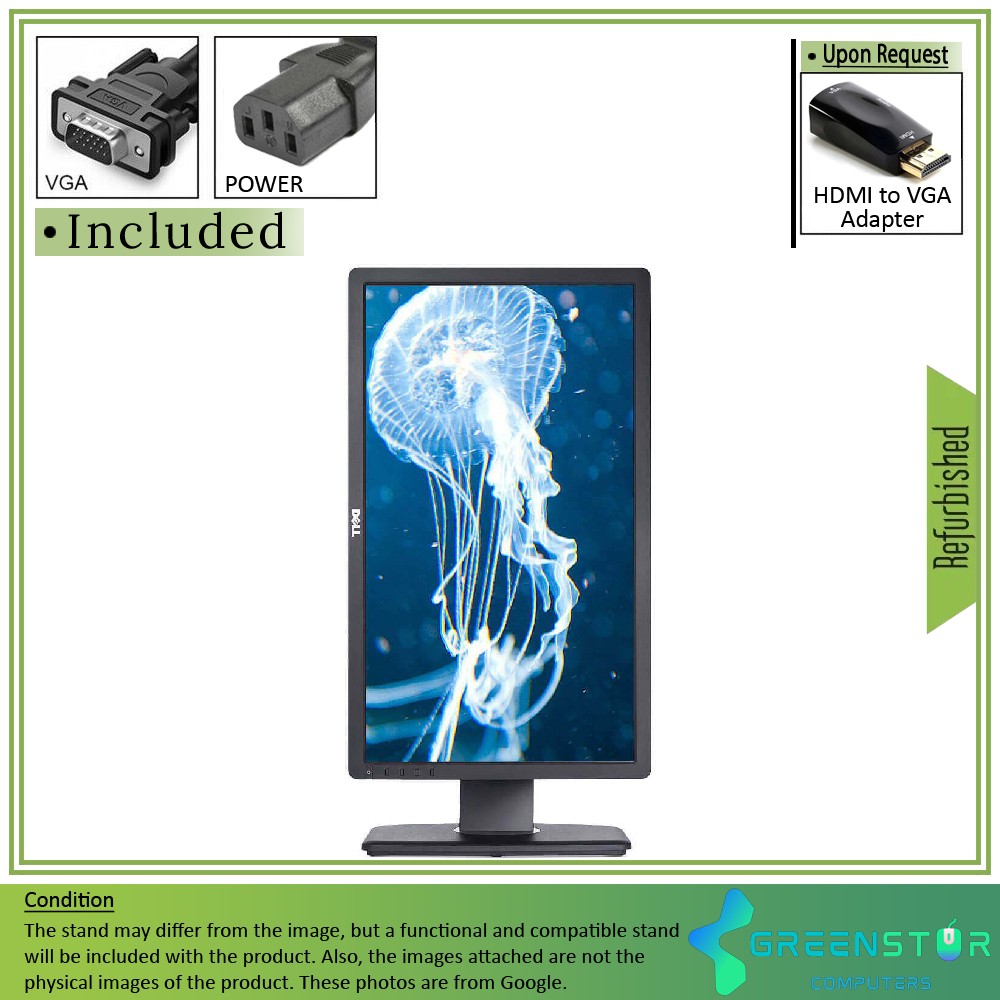 Refurbished(Good) - Dell Professional P2012HB 20" Widescreen 1600x900 HD+ LED Backlit LCD TN Flat Panel Monitor | VGA, DVI
