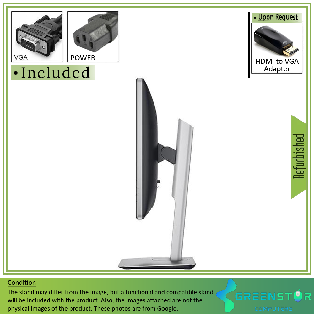 Refurbished(Good) - Dell Professional P2214H 22" Widescreen 1920x1080 FHD LED Backlit IPS Monitor | VGA, DVI, DisplayPort
