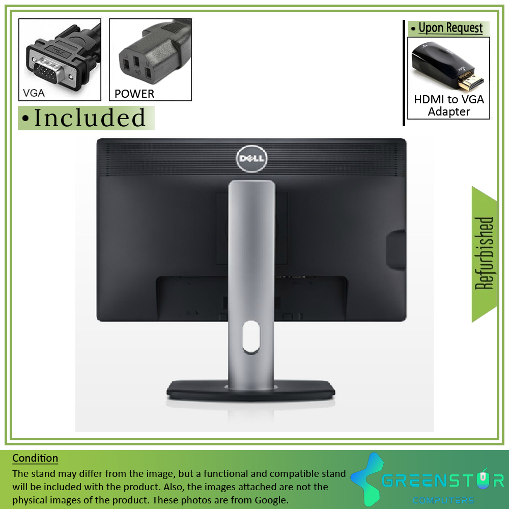 Refurbished(Good) - Dell Professional P2312HT 23" Widescreen 1920 x 1080 Full HD LED Backlight LCD Monitor | VGA, DVI