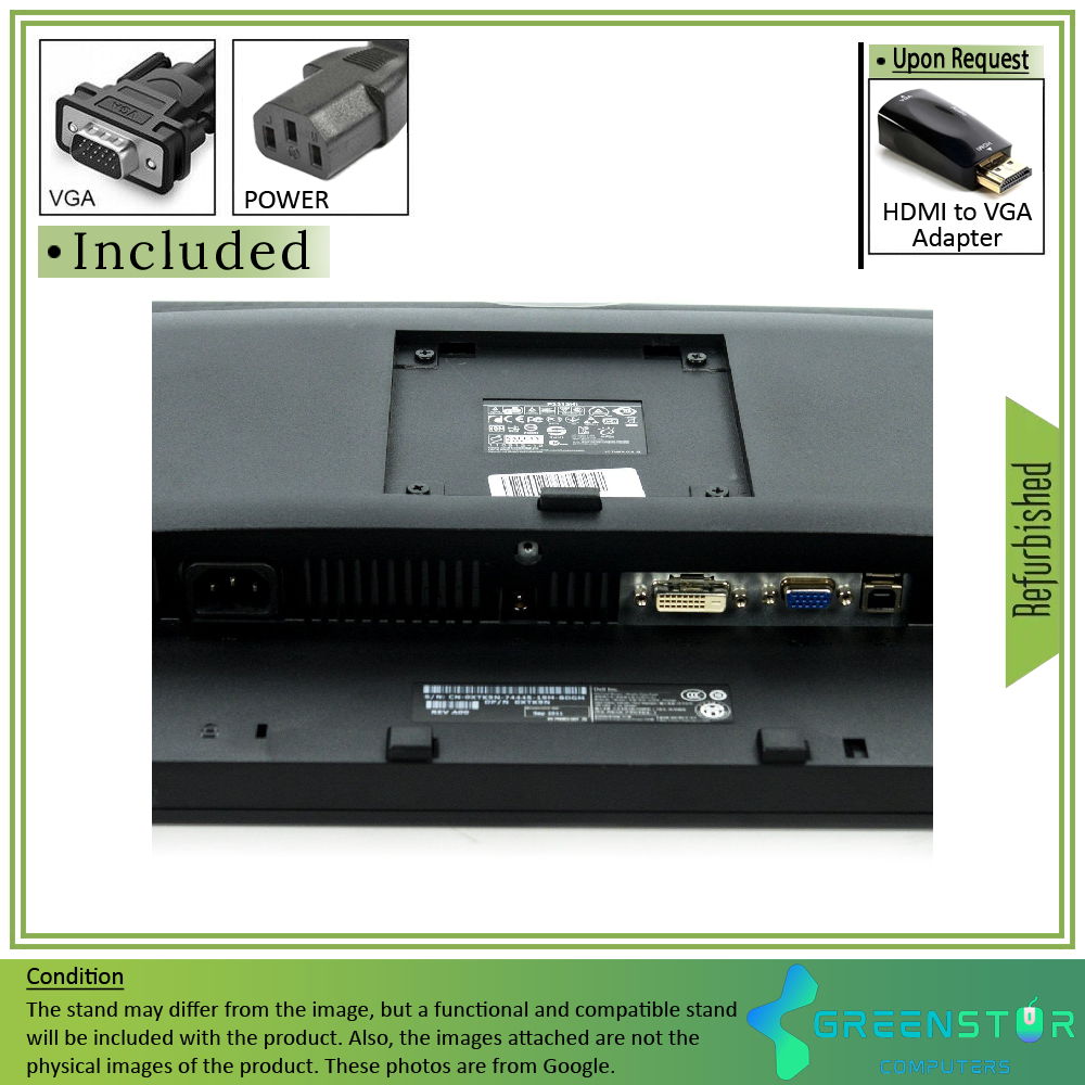 Refurbished(Good) - Dell Professional P2312HT 23" Widescreen 1920 x 1080 Full HD LED Backlight LCD Monitor | VGA, DVI