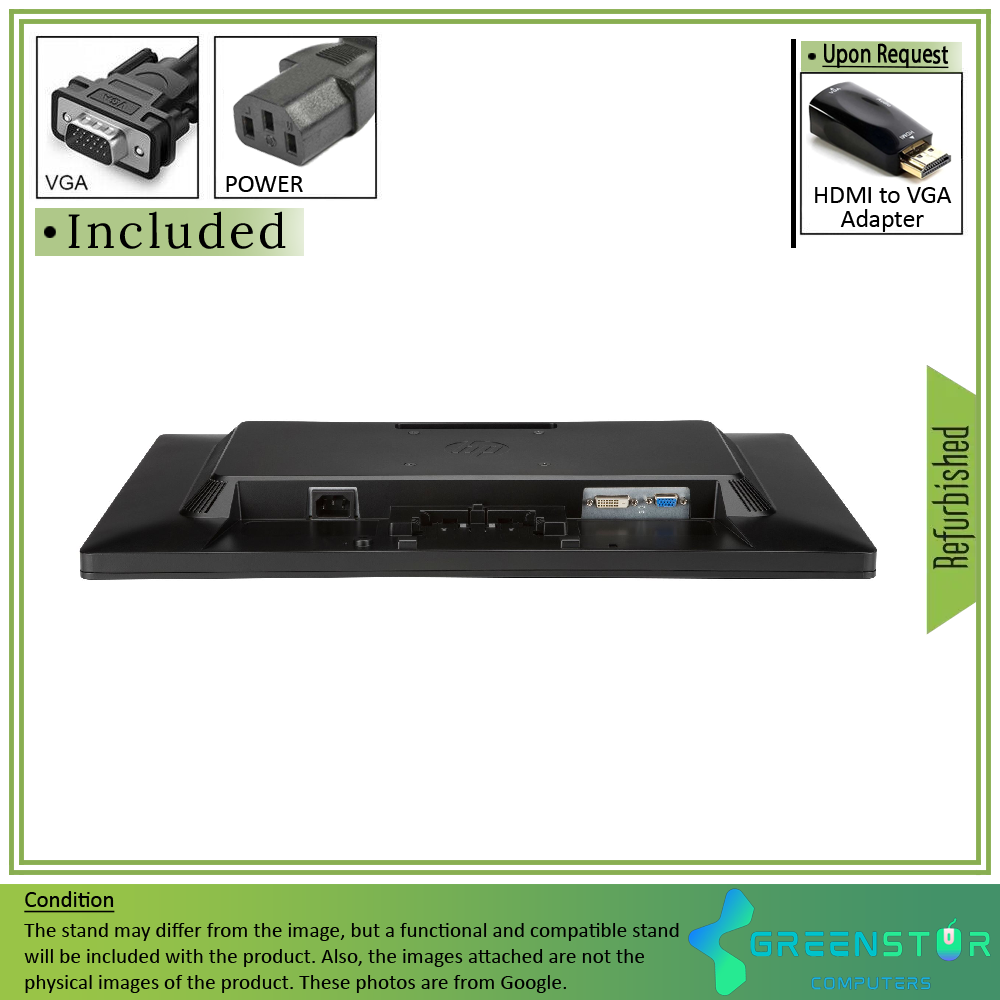 Refurbished(Good) - HP P231 ProDisplay 23" Widescreen 1920x1080 FHD LED Backlight LCD TN Monitor | VGA, DVI