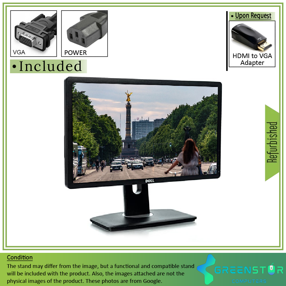 Refurbished(Good) - Dell Professional P2012HB 20" Widescreen 1600x900 HD+ LED Backlit LCD TN Flat Panel Monitor | VGA, DVI