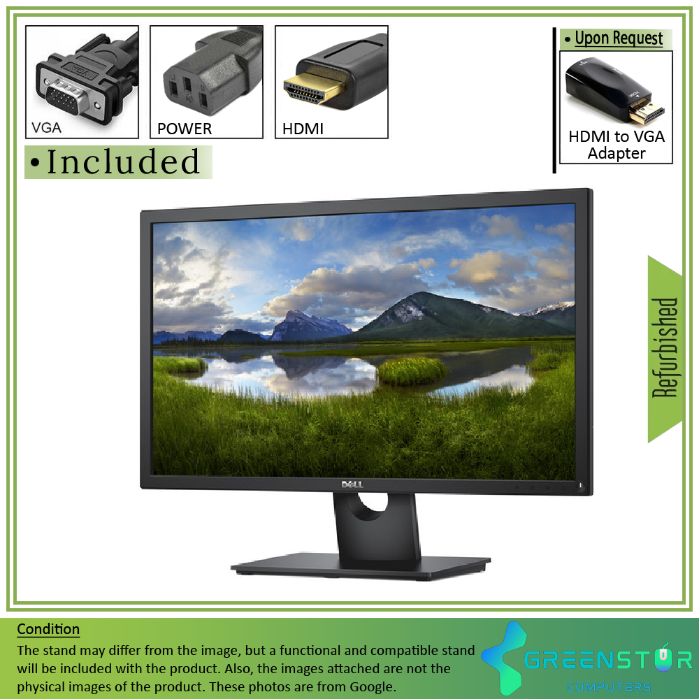 Refurbished(Good) - DELL E2418HN 23.8" Widescreen 1920x1080 LED Backlight LCD IPS Panel Monitor : VGA | HDMI 1.4