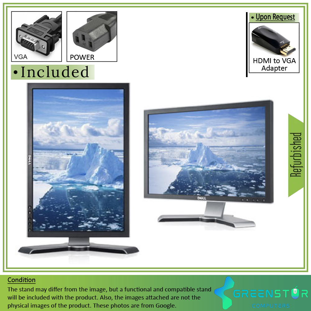 Refurbished(Good) - Dell UltraSharp 2009WT 20" Widescreen 1680x1050 HD+ LED Backlight LCD TN Panel Monitor | VGA, DVI