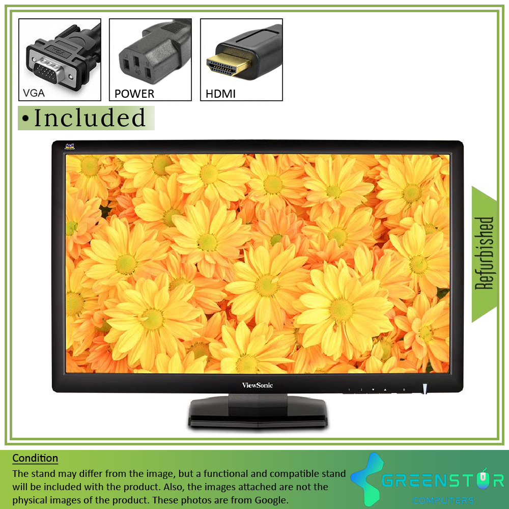 Refurbished(Good) - ViewSonic VX2703MH-LED 27" Widescreen 1920x1080 FHD LED Backlight LCD TN Panel Monitor | VGA, DVI, HDMI Standard