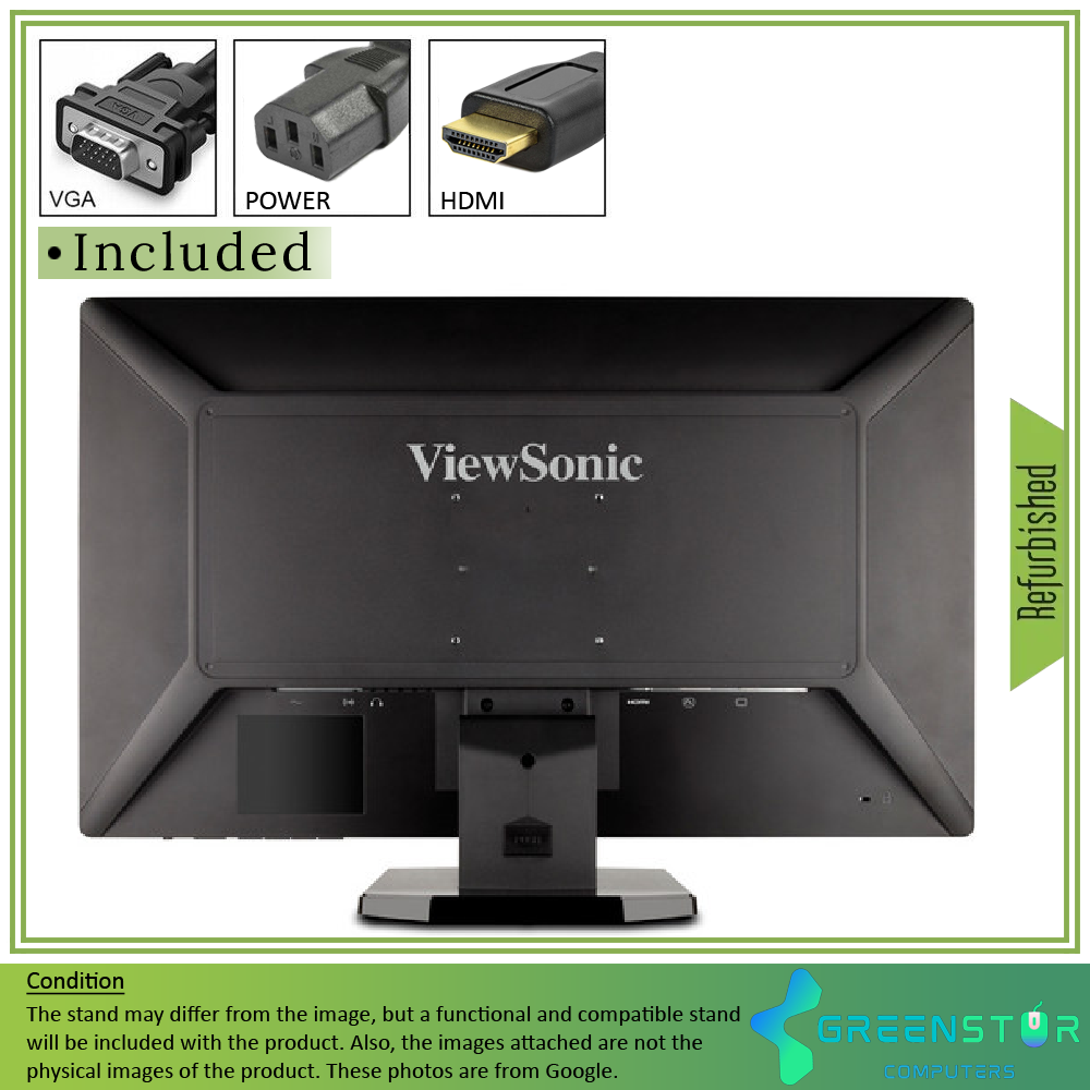 Refurbished(Good) - ViewSonic VX2703MH-LED 27" Widescreen 1920x1080 FHD LED Backlight LCD TN Panel Monitor | VGA, DVI, HDMI Standard