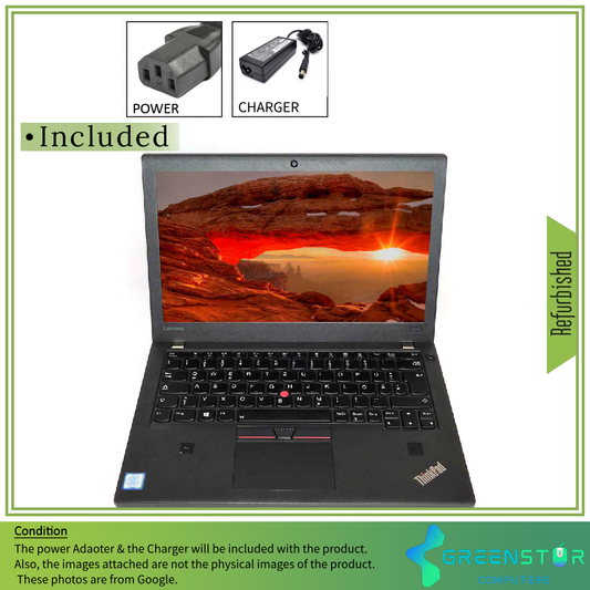 Refurbished(Good) - Lenovo ThinkPad X270 12.5" | Intel Core i5 6th Gen 6300U | @2.4GHz | 8GB RAM | 256GB SSD | Intel HD Graphics 620 | Windows 10 Pro