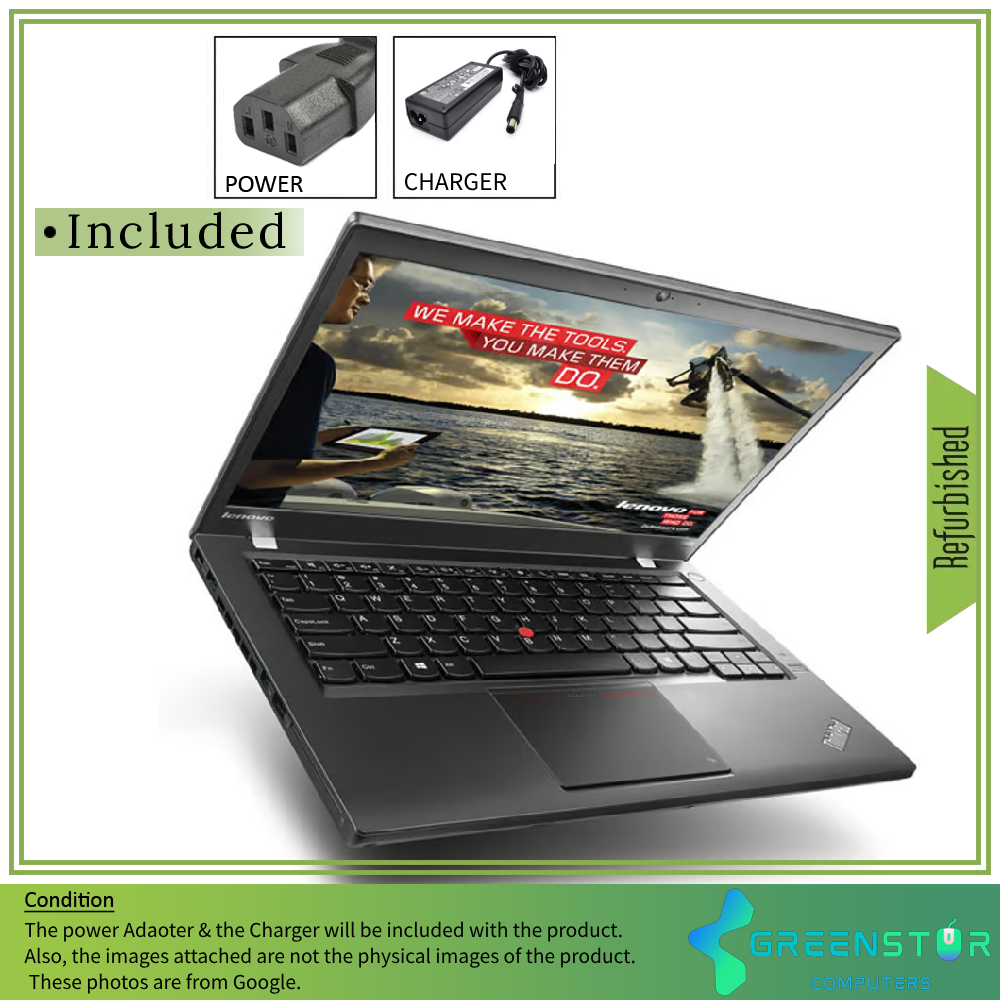 Refurbished(Good) - Lenovo ThinkPad T440S 14" HD+ Notebook Laptop | Intel Core i5 4th Gen 4300U | 8GB Memory | 128 GB SSD | Windows 10 Pro