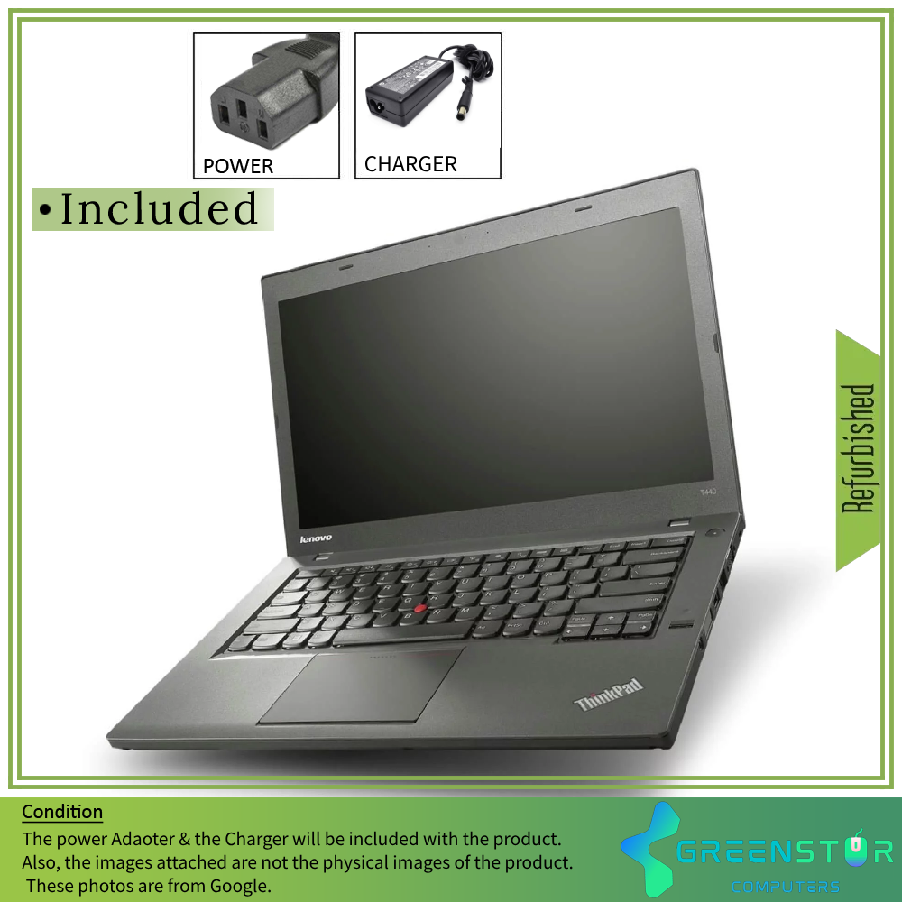 Refurbished(Good) - Lenovo ThinkPad T440S 14" HD+ Notebook Laptop | Intel Core i5 4th Gen 4300U | 8GB Memory | 128 GB SSD | Windows 10 Pro