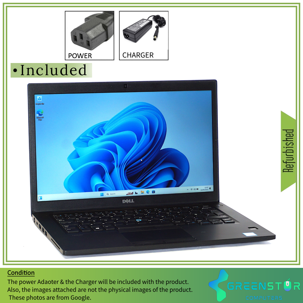 Refurbished(Good) - Dell Latitude 7480 14' 1920x1080 FHD Laptop | Intel Core i5 6th Gen - i5-6300U - 3Ghz | 256GB SSD | 8GB RAM | Windows 10 Pro