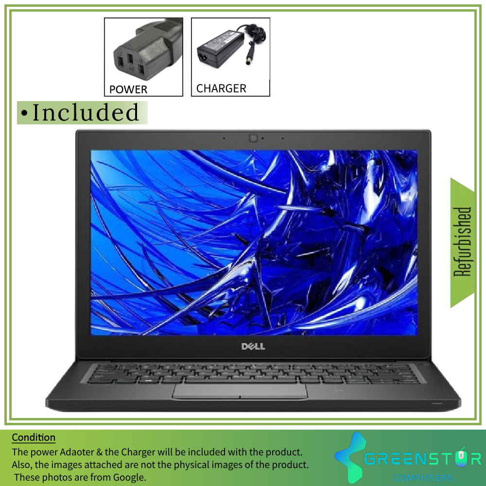 Refurbished(Good) - Dell Latitude E7270 12inch FHD Intel i5-6300 Windows 10 PRO Laptop | 8GB RAM |128GB SSD