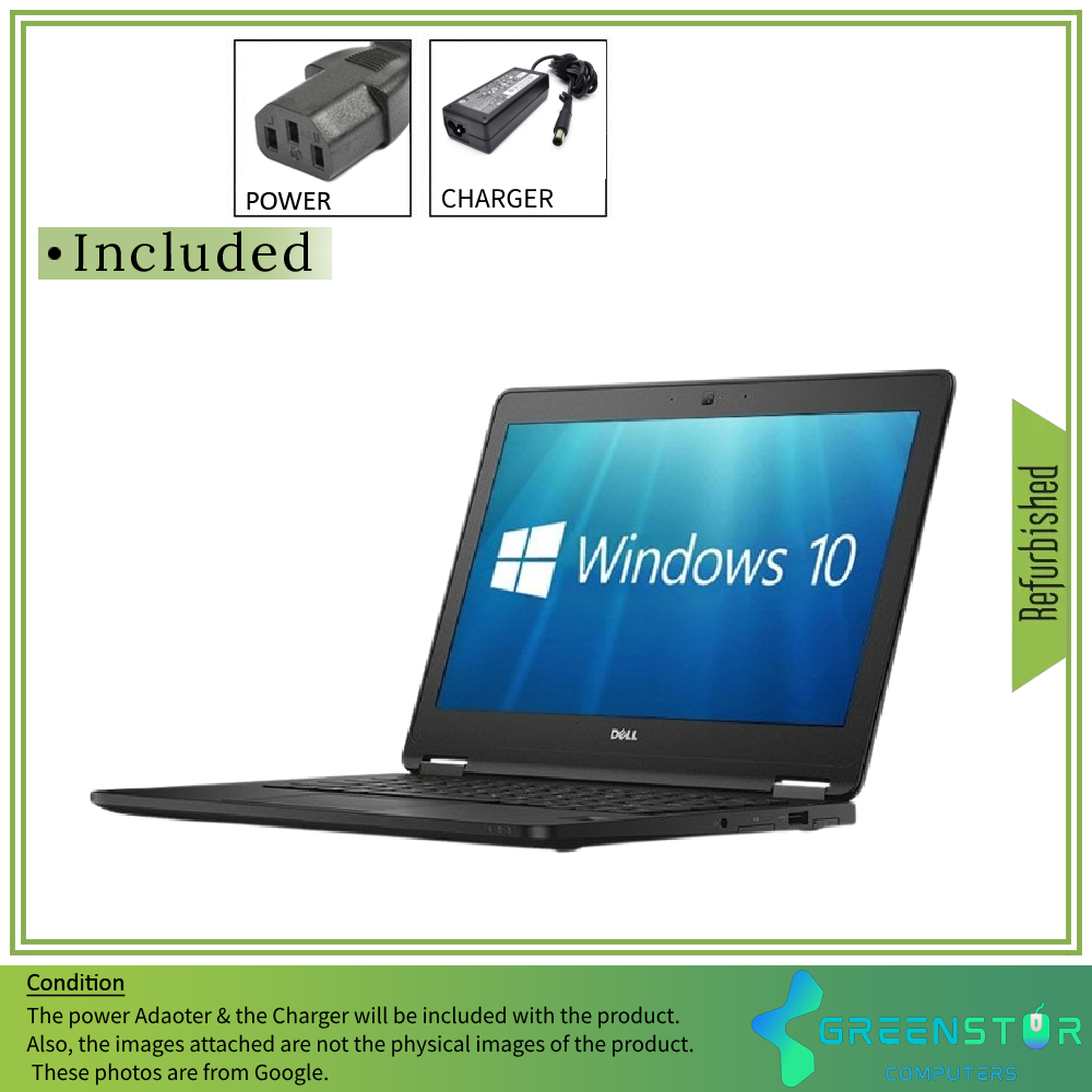 Refurbished(Good) - Dell Latitude E7270 12inch FHD Intel i5-6300 Windows 10 PRO Laptop | 8GB RAM |128GB SSD