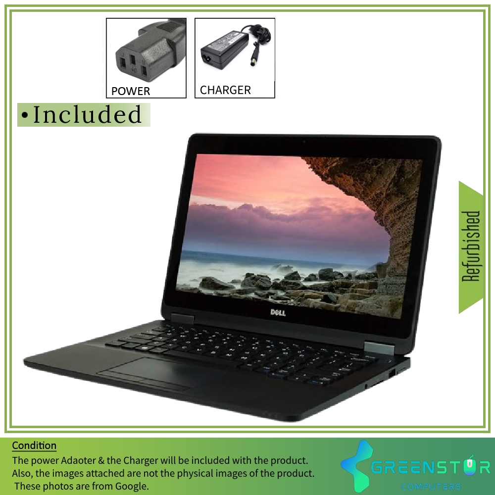 Refurbished(Good) - Dell Latitude E7270 12inch FHD Intel i5-6300 Windows 10 PRO Laptop | 8GB RAM |128GB SSD