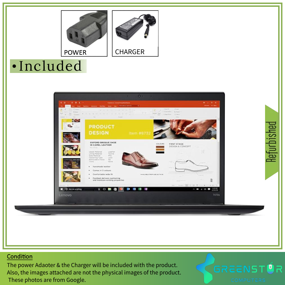 Lenovo ThinkPad T470s Intel Core i7-6600U 14-inch IPS FHD (1920x1080) Laptop | 8GB RAM | 256GB SSD | Windows 10 Pro-Refurbished(Good)