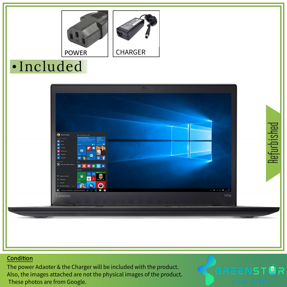 Refurbished(Good) - Lenovo ThinkPad T470s 14" 1920x1080 FHD LED Backlit IPS Laptop | Intel Core i5-7th Gen | 8GB RAM | 256GB | Windows 10