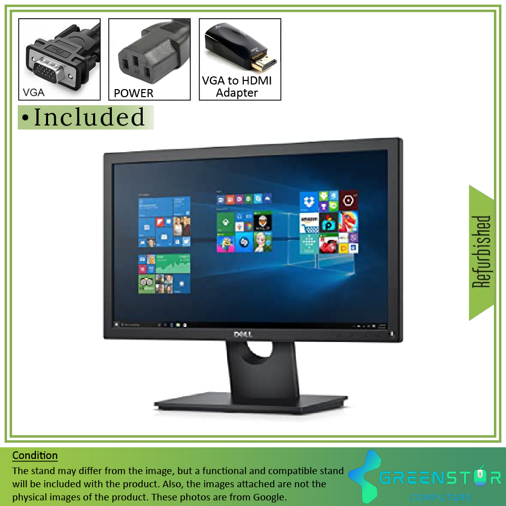 Refurbished(Good) - Dell E1916H 19" Widescreen 1366x768 HD+ LED Backlit LCD Monitor