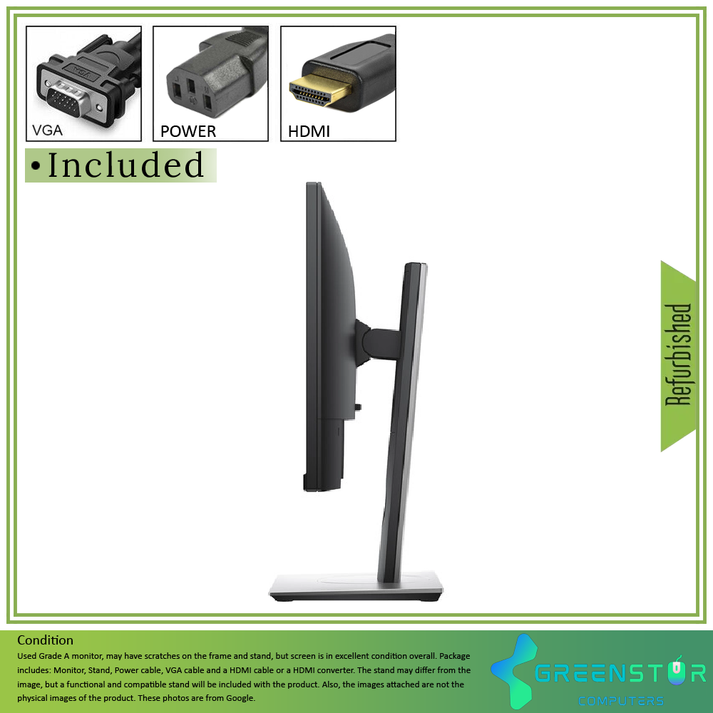 Refurbished(Good) - Dell Professional P2217H 22" Widescreen 1920x1080 FHD LED Backlight LCD IPS Panel Monitor | VGA, HDMI, Displayport