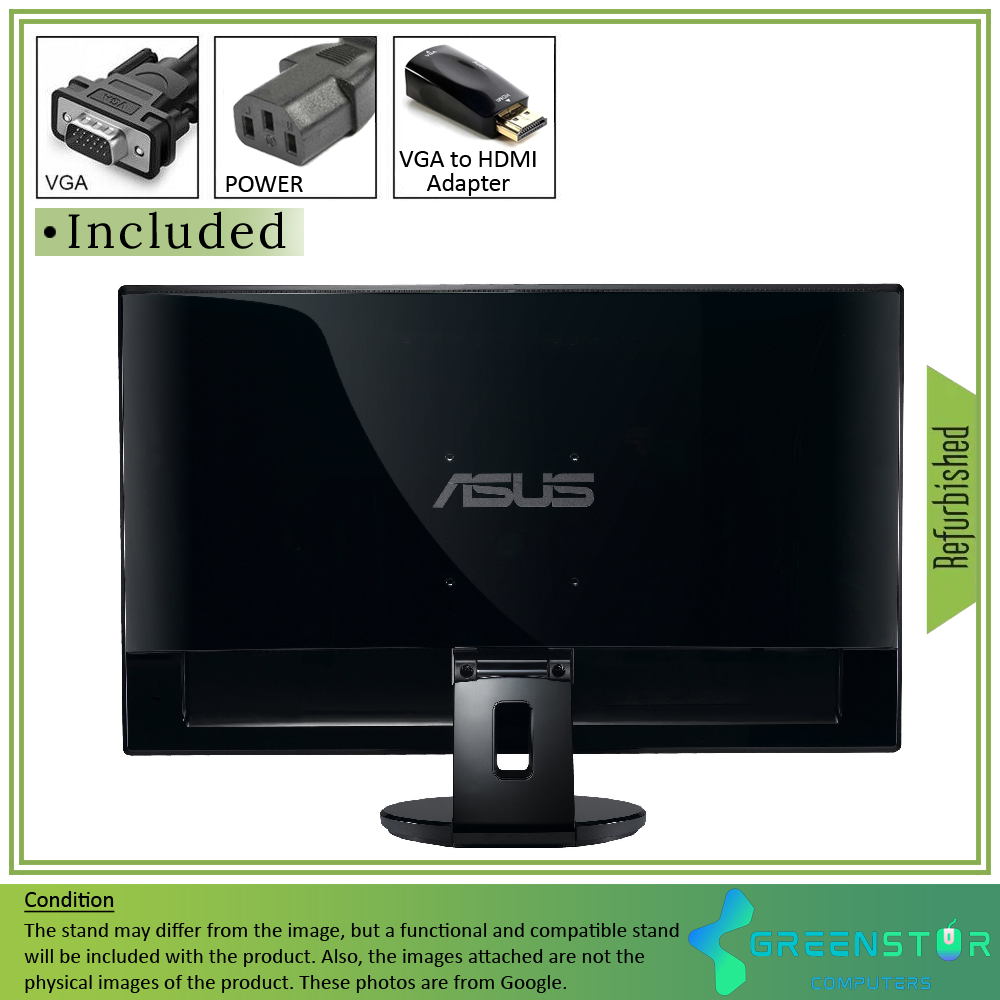 Refurbished(Good) - Asus VE Series VE278 27" Widescreen 1920x1080 FHD LED Backlight LCD TN Panel Monitor | VGA, DVI, DisplayPort, HDMI Standard