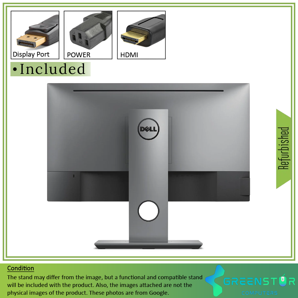 Refurbished(Good) - Dell Ultrasharp U2417H 24" Widescreen 1920X1080 FHD LED Backlit LCD Infinity Edge IPS Monitor