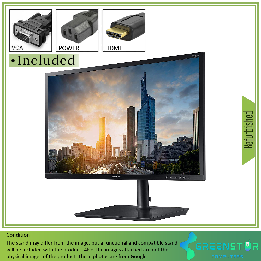 Refurbished(Good) -Samsung (S27H650FD) SH650 Series 27" Widescreen 1920x1080 LED backlit LCD IPS Monitor | VGA, HDMI, DisplayPort