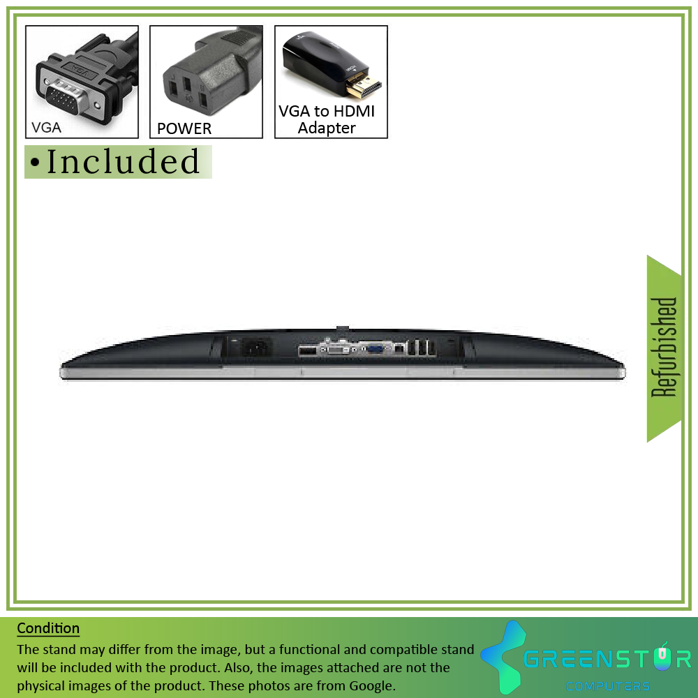 Refurbished(Good) - Dell P2414H 24" Widescreen 1920x1080 Full HD LED Backlit IPS Monitor