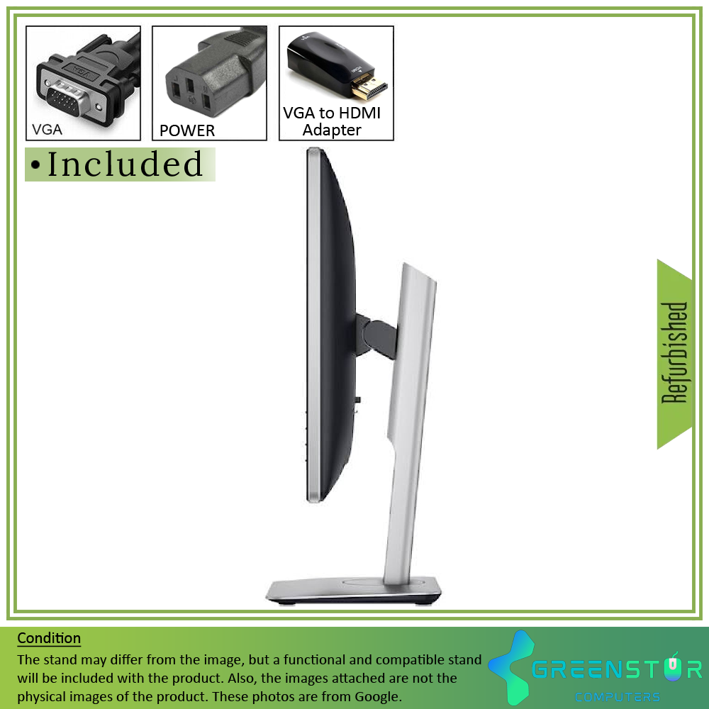 Refurbished(Good) - Dell P2414H 24" Widescreen 1920x1080 Full HD LED Backlit IPS Monitor