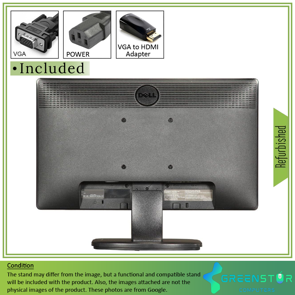 Refurbished(Good) - Dell E-series E2013H 20" Widescreen 1600X900 HD + LED backlight LCD Monitor