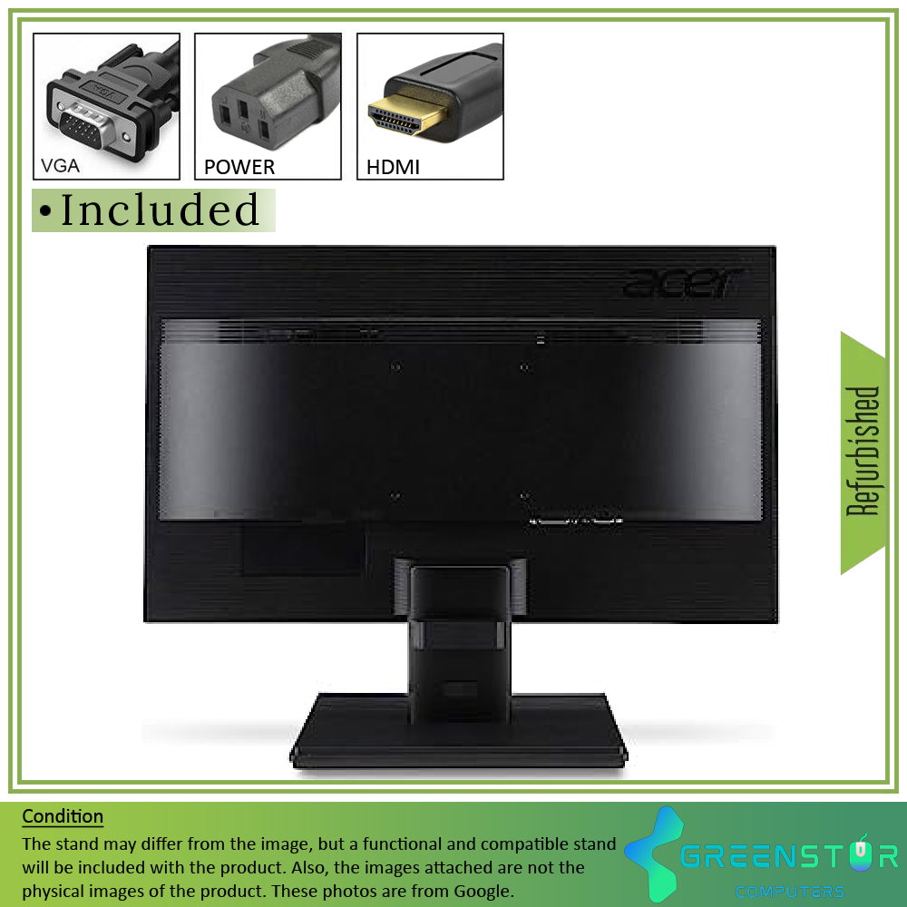 Refurbished(Good) - Acer V6 Series V226HQL 21.5" Widescreen 1920x1080 FHD LED backlight LCD TN Flat Panel Monitor | VGA, DVI, HDMI Standard
