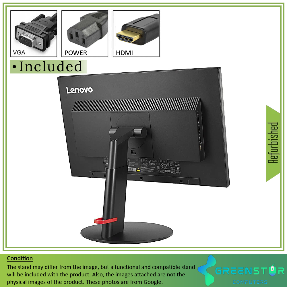 Refurbished(Good ) -Lenovo ThinkVision T22i-10 22" Widescreen 1920x1080 FHD LED Backlitght LCD IPS Monitor | VGA, HDMI, DisplayPort