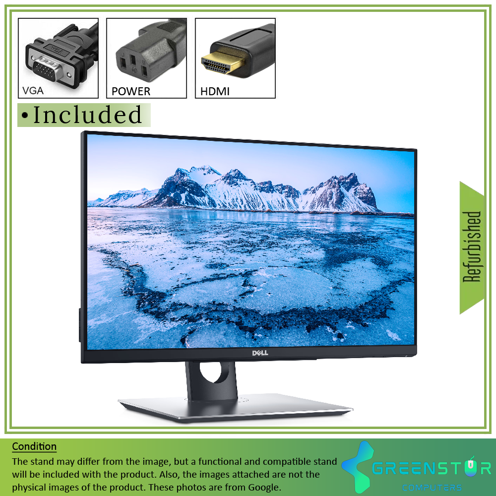 Refurbished(Good) - Dell P2418H 24″ Widescreen 1920x1080 FHD LED Backlit LCD Touchscreen IPS Monitor