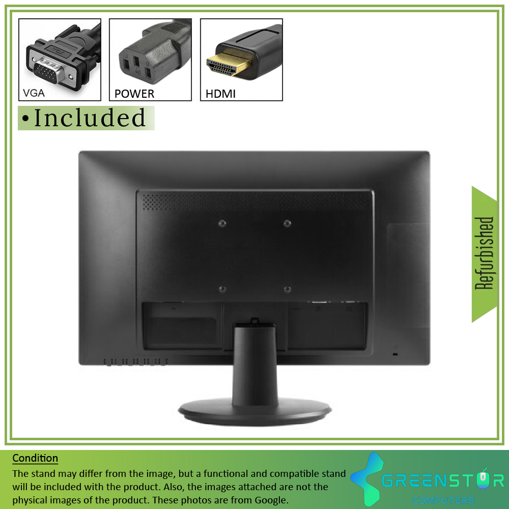 Refurbished(Good) - HP V244H 23.8" Widescreen 1920x1080 Full HD LED Backlight LCD VA Monitor | VGA-D, DVI-D, HDMI Standard