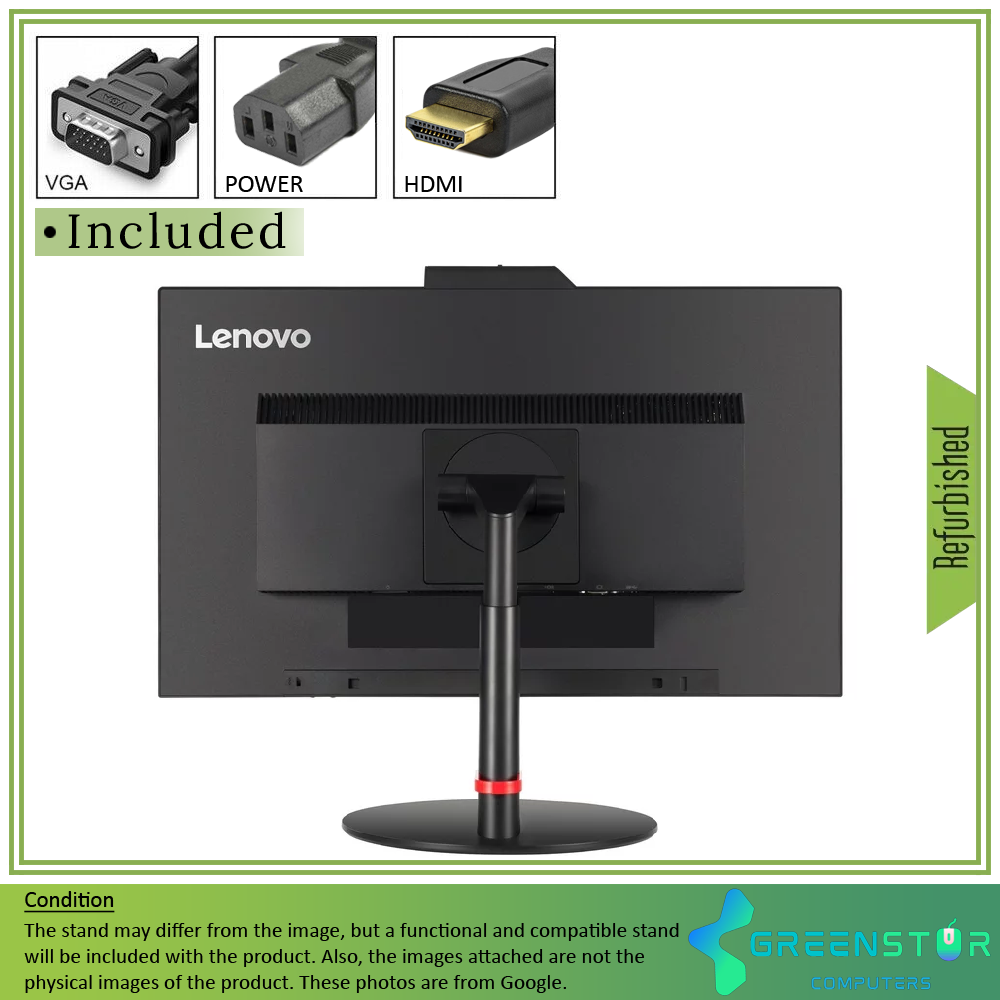 Refurbished(Good) - Lenovo ThinkVision T22v-10 21.5" Widescreen 1920x1080 FHD LED Backlight LCD IPS VOIP Monitor