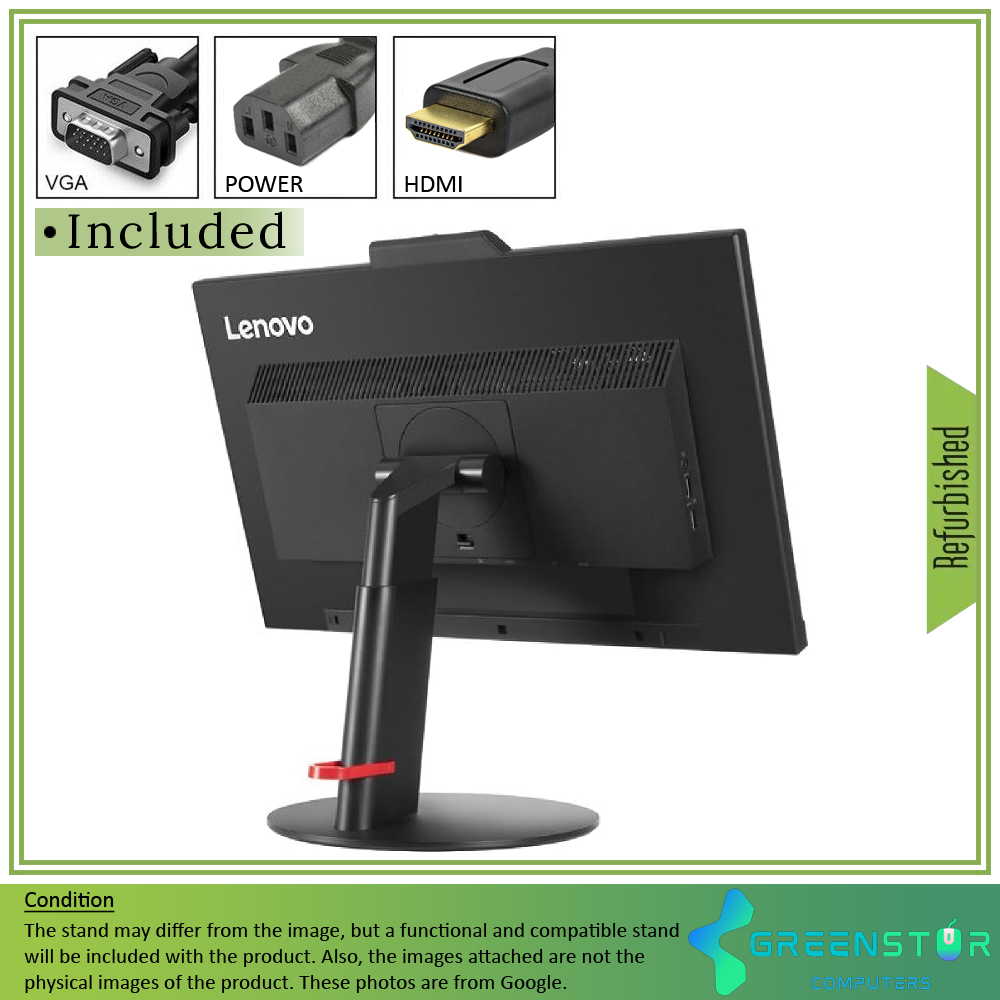 Refurbished(Good) - Lenovo ThinkVision T22v-10 21.5" Widescreen 1920x1080 FHD LED Backlight LCD IPS VOIP Monitor
