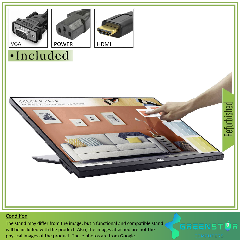 Refurbished(Good) - Dell P2418H 24″ Widescreen 1920x1080 FHD LED Backlit LCD Touchscreen IPS Monitor