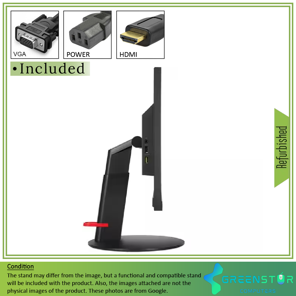 Refurbished(Good) - Lenovo ThinkVision T22v-10 21.5" Widescreen 1920x1080 FHD LED Backlight LCD IPS VOIP Monitor
