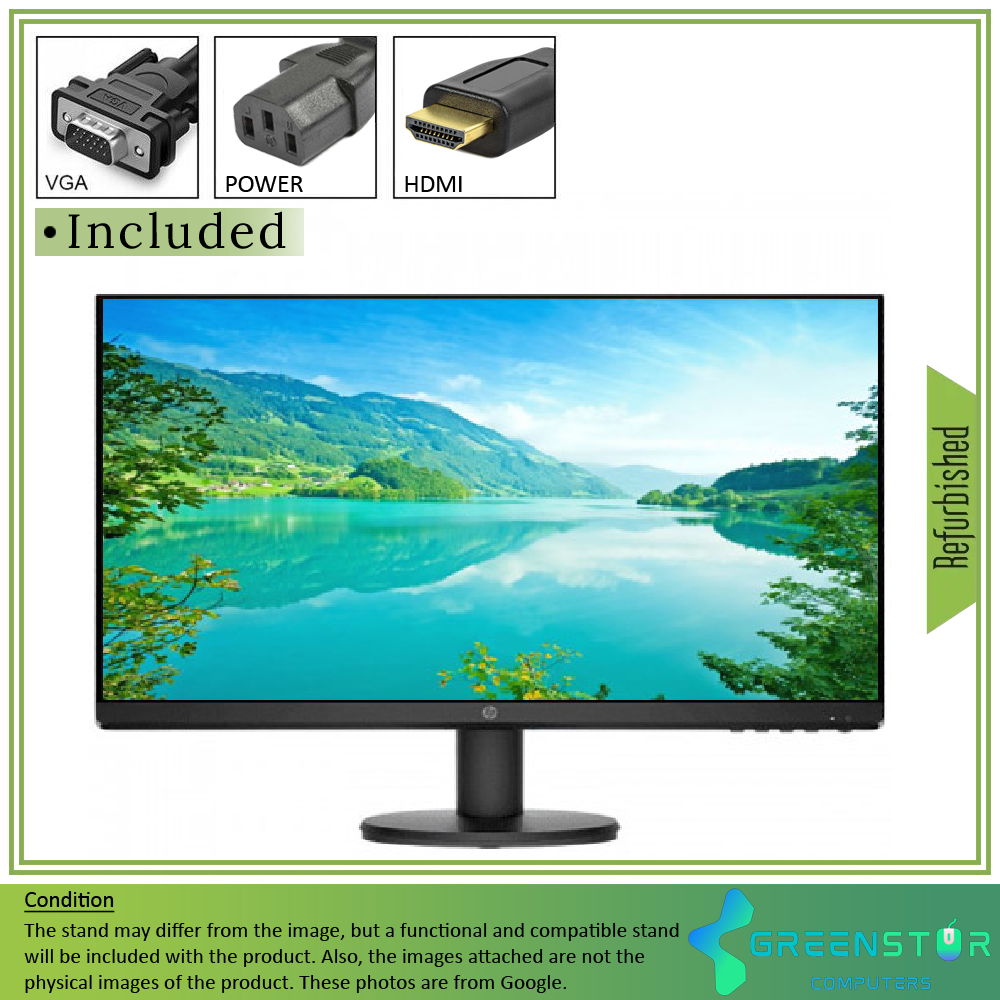 Refurbished(Good) - HP P24v G4 24" Widescreen 1920x1080 FHD IPS LED Backlit LCD Slim bezel Monitor