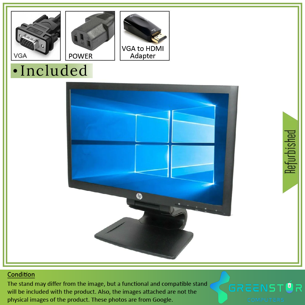 Refurbished(Good) - HP Compaq Advantage Series LA2006X 20" Widescreen 1600x900 HD+ LED Backlit LCD TN Monitor | DisplayPort, DVI-D, VGA