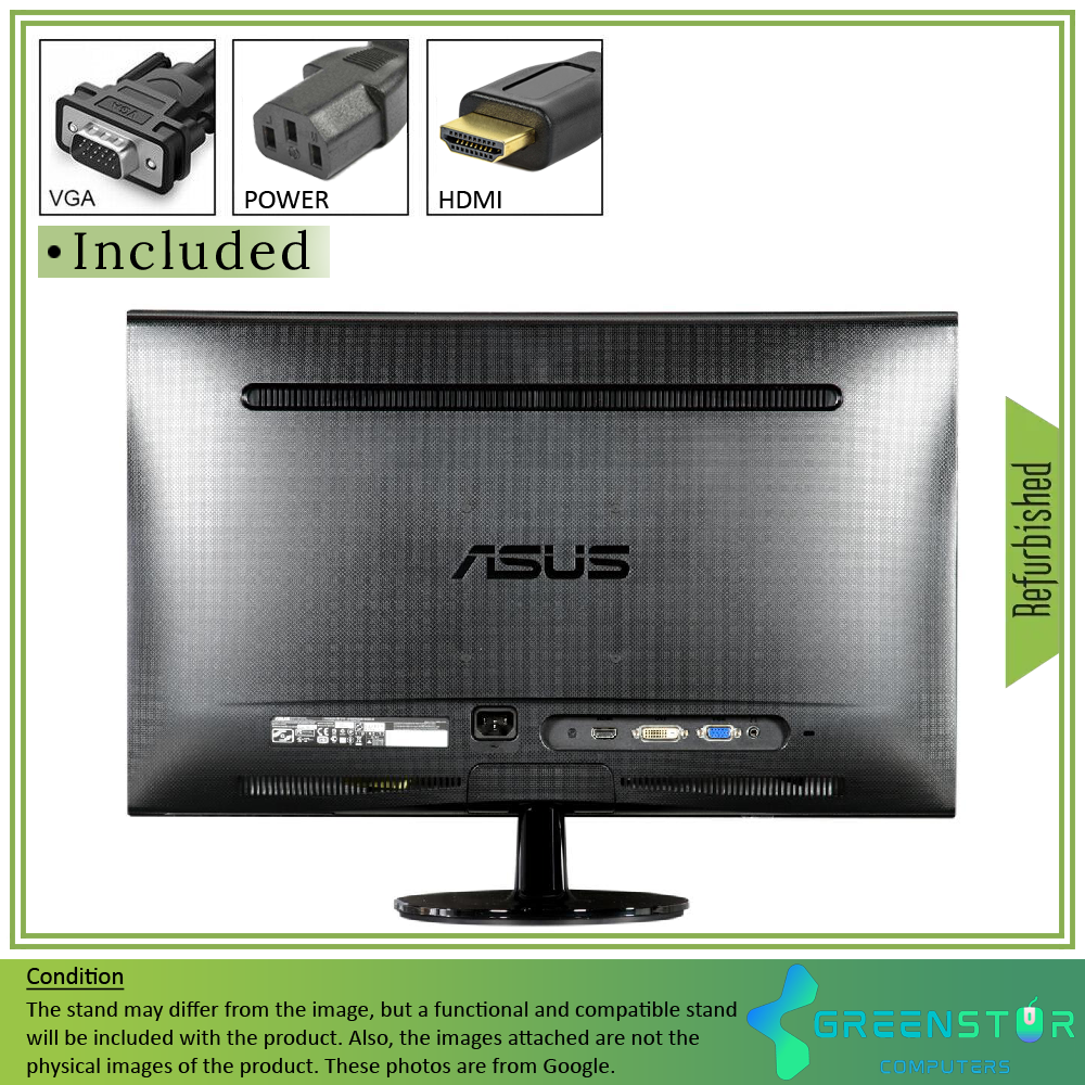 Refurbished(Good) - Asus VS Series VS247 24" Widescreen 1920x1080 FHD LED Backlight LCD Monitor : VGA-D, DVI-D, HDMI Standard