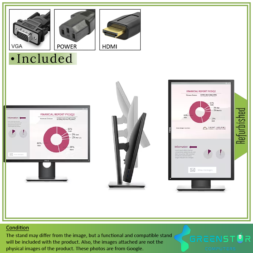Refurbished(Good) - Dell Professional-Series P2217 22" Widescreen 1680x1050 HD+ LED Backlight LCD TN Panel Monitor | VGA, HDMI, DisplayPort