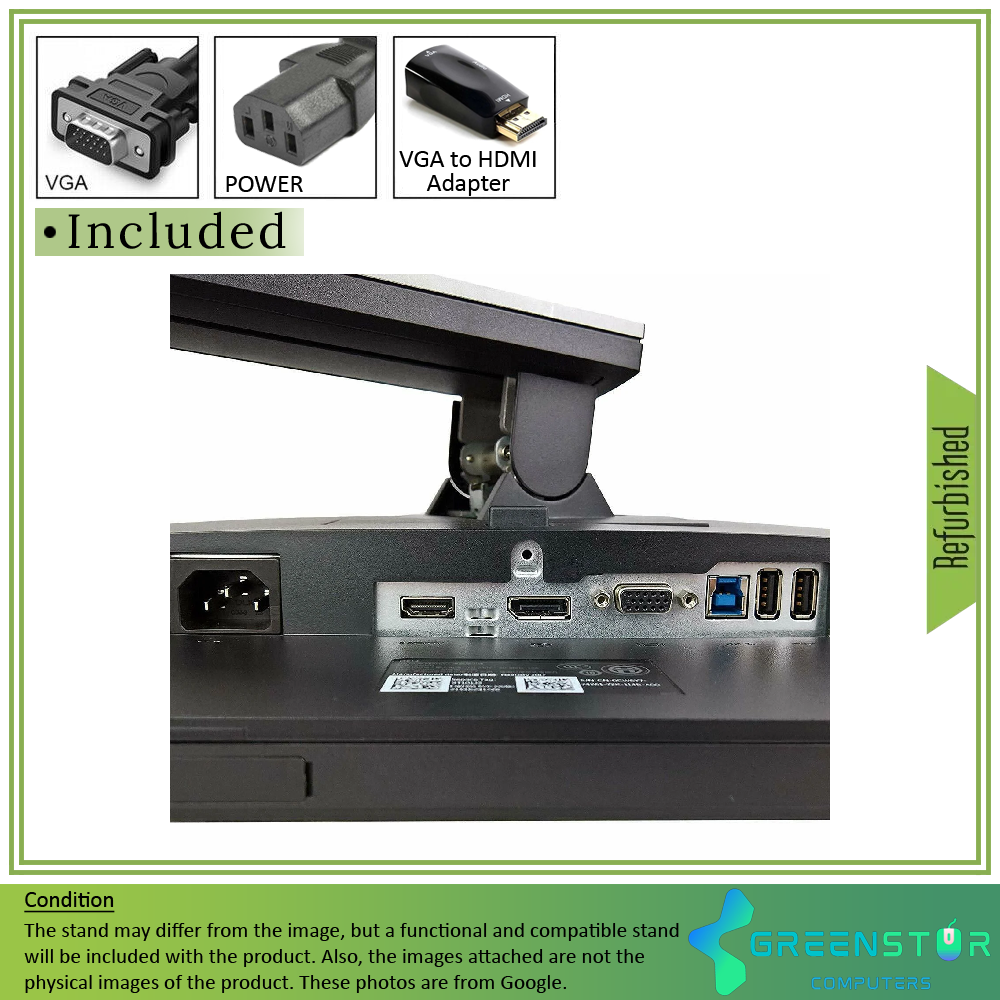 Refurbished(Good) - Dell P2414H 24" Widescreen 1920x1080 Full HD LED Backlit IPS Monitor