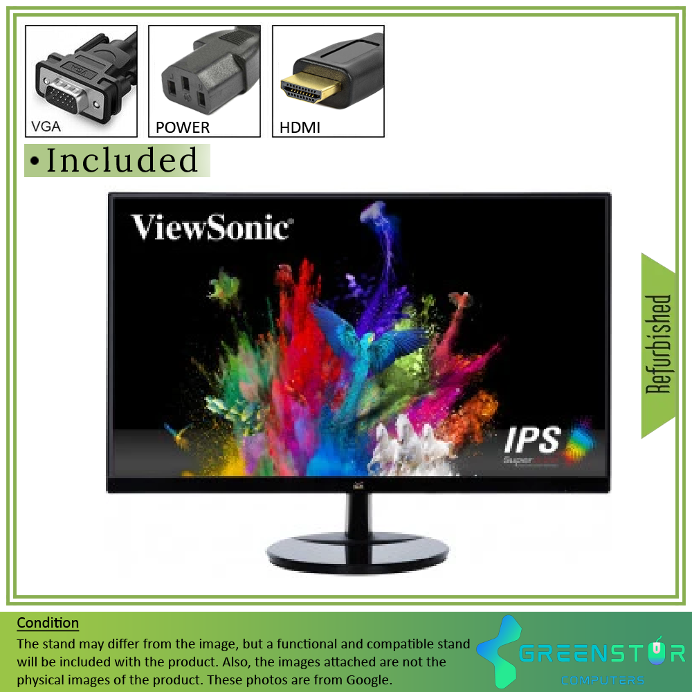 Refurbished(Good) - ViewSonic VA2259-smh 22” Wide 1920x1080 Full HD LED backlit IPS Monitor