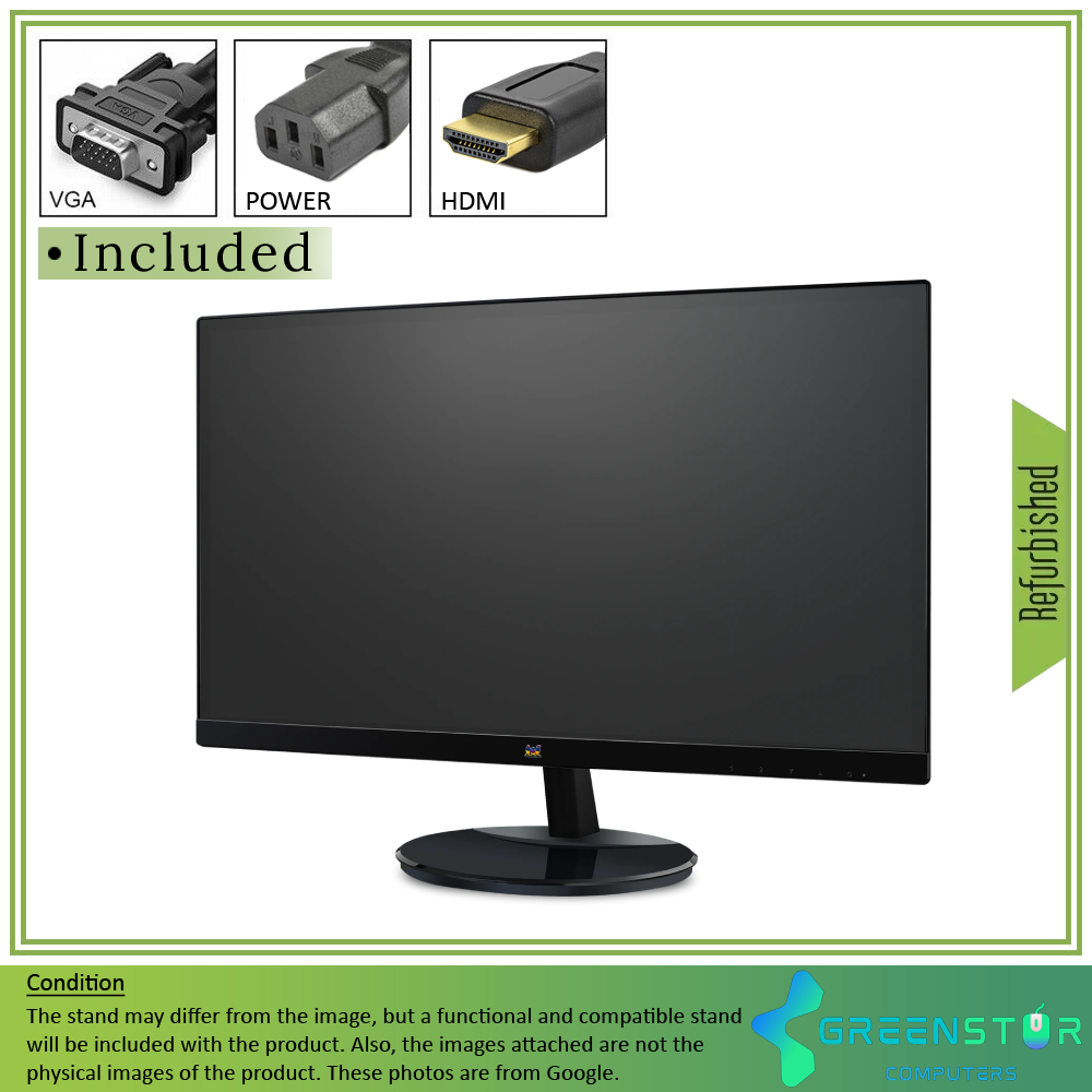 Refurbished(Good) - ViewSonic VA2259-smh 22” Wide 1920x1080 Full HD LED backlit IPS Monitor
