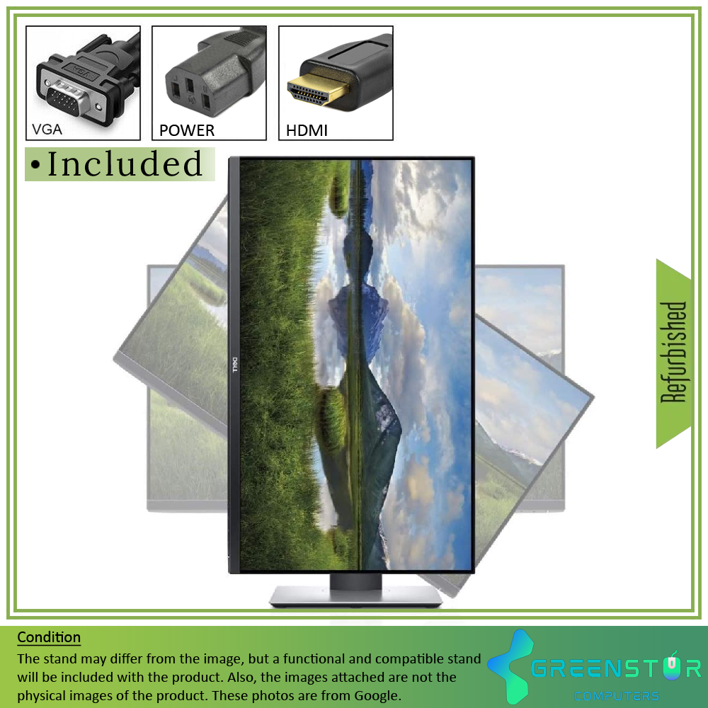 Refurbished(Good) - Dell P Series P2319H 23" Widescreen 1920x1080 FHD Ultrathin Bezel LED Backlight LCD IPS Panel Monitor | VGA, HDMI Standard, DisplayPort