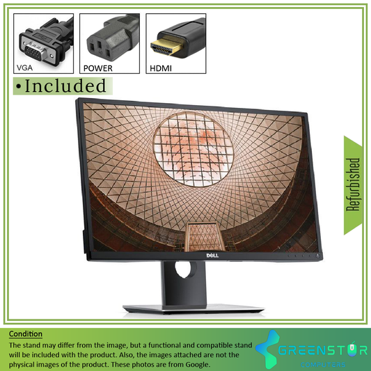 Refurbished(Good)/ B Grade - Dell Professional P2417H 24" Widescreen 1920x1080 FHD LED backlight LCD IPS Monitor | VGA, HDMI, Displayport