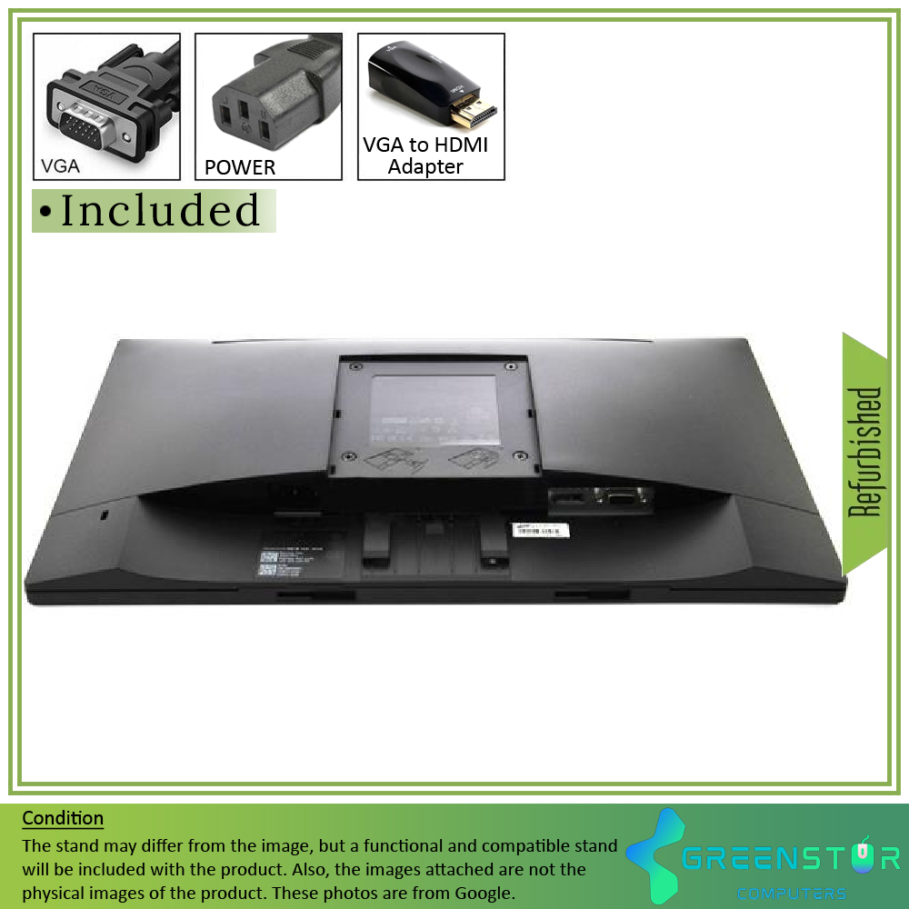 Refurbished(Good) - Dell E1916H 19" Widescreen 1366x768 HD+ LED Backlit LCD Monitor