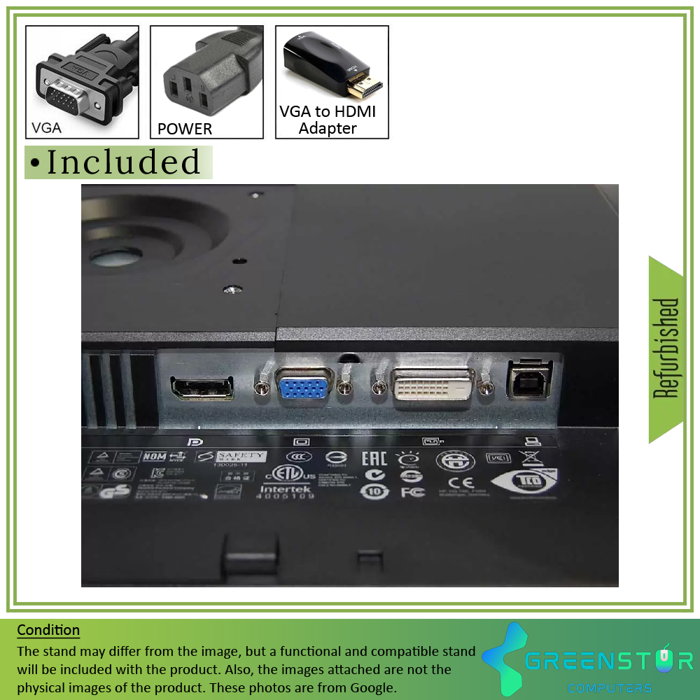 Refurbished(Good)/ B Grade - HP EliteDisplay E231 23" Widescreen 1920x1080 FHD LED Backlight LCD Monitor | DisplayPort, DVI-D, VGA
