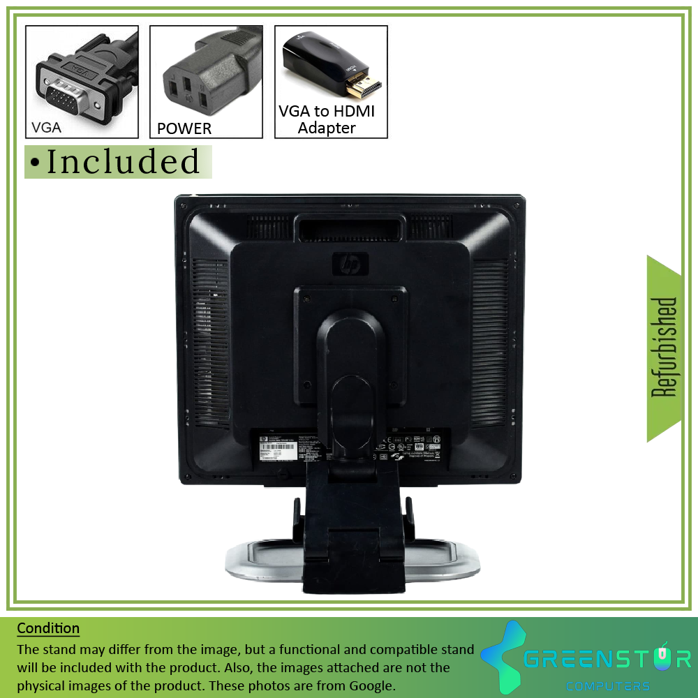 Refurbished(Good) - HP L1950 19" Squre 1280x1024 HD+ LCD TN Flat Panel Monitor | VGA, DVI