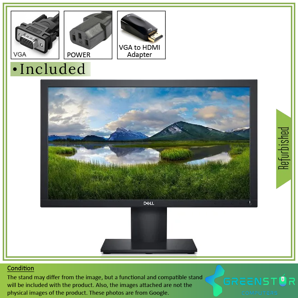 Refurbished(Good) - Dell E-Series E2016H 19.5" Widescreen 1600x900 HD LED Backlit LCD Monitor