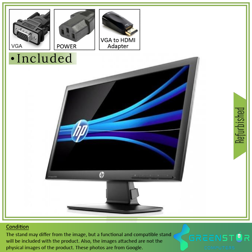 Refurbished(Good) - HP LE2001W 20" Widescreen 1600x900 HD+ LED Backlight LCD TN Flat Panel Monitor | VGA