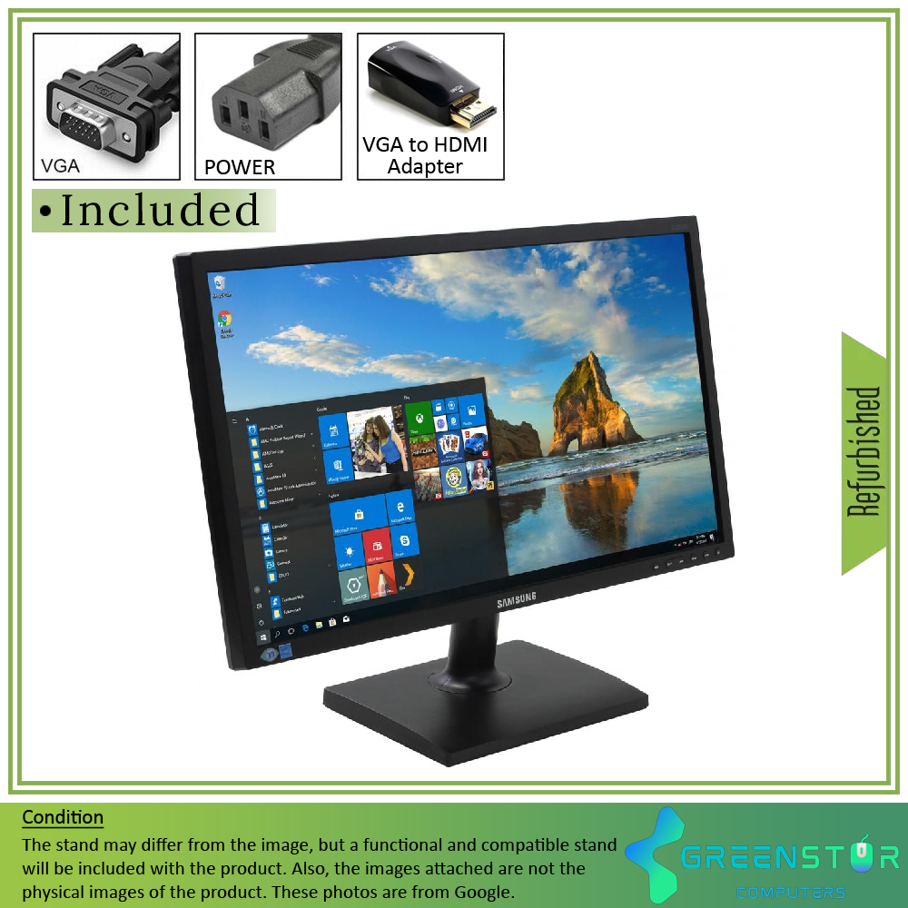 Refurbished(Good) - Samsung SE200 Series S24E200BL 24" Widescreen 1920X1080 FHD LED Backlight LCD TN Panel Monitor | VGA, DVI